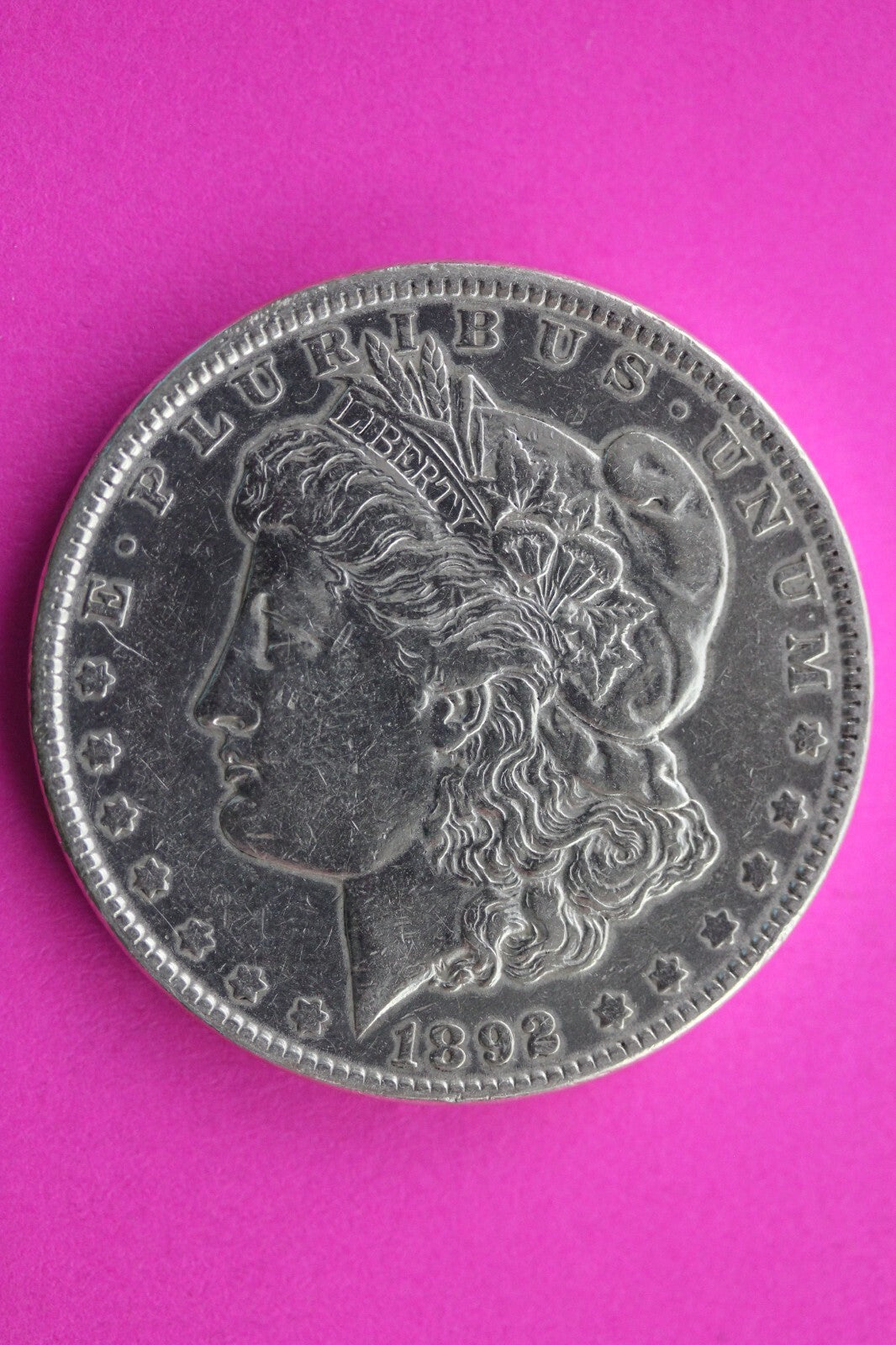 Hi Grade 1892 P Morgan Lady Liberty Rare Date Silver Dollar Authentic Coin 0382N