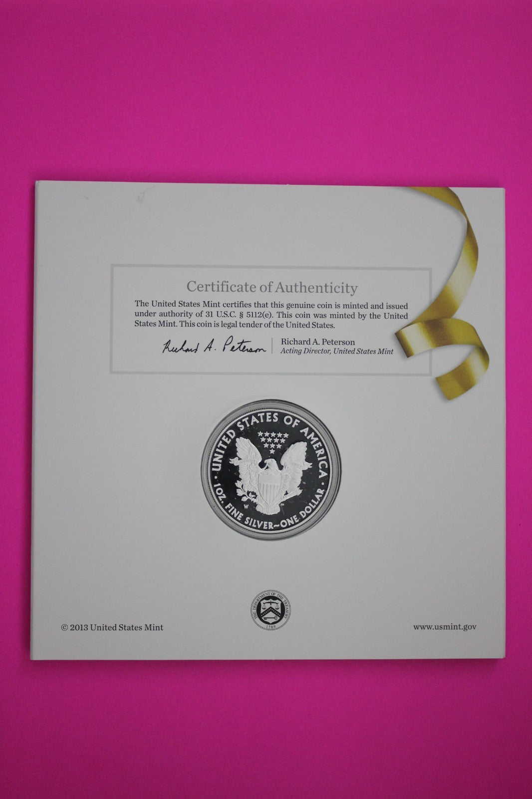 Gem 2013 W Congratulations U.S. Mint Set Proof Deep Cameo Silver Eagle COA 9059