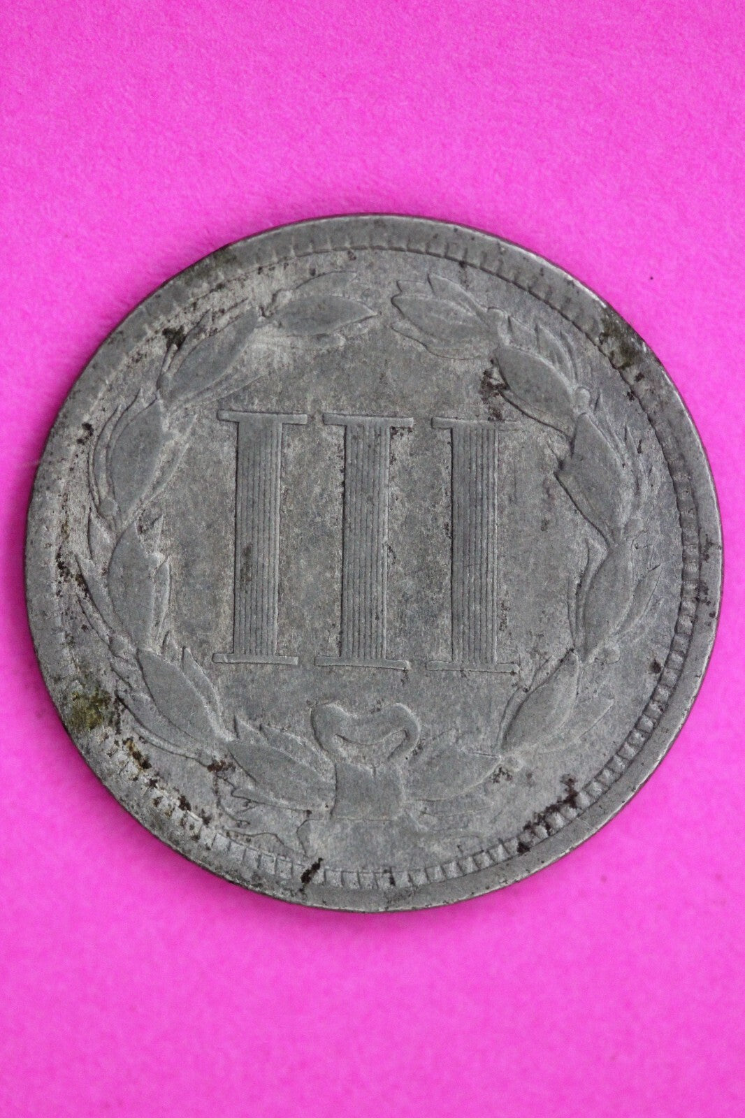 1881 Three 3 Cent Nickel Scarce Type Coin Guaranteed Authentic & Genuine 0731N