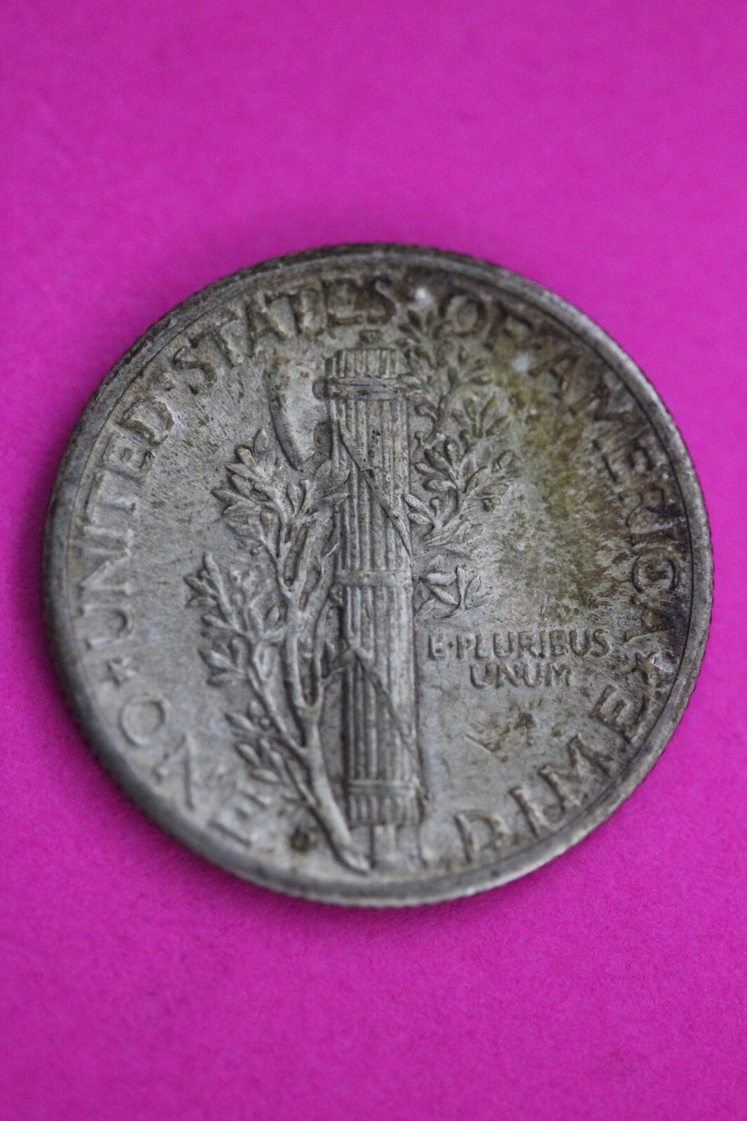 Toned 1945 D Mercury Dime 90% Silver Guaranteed Authentic & Genuine Coin 1002