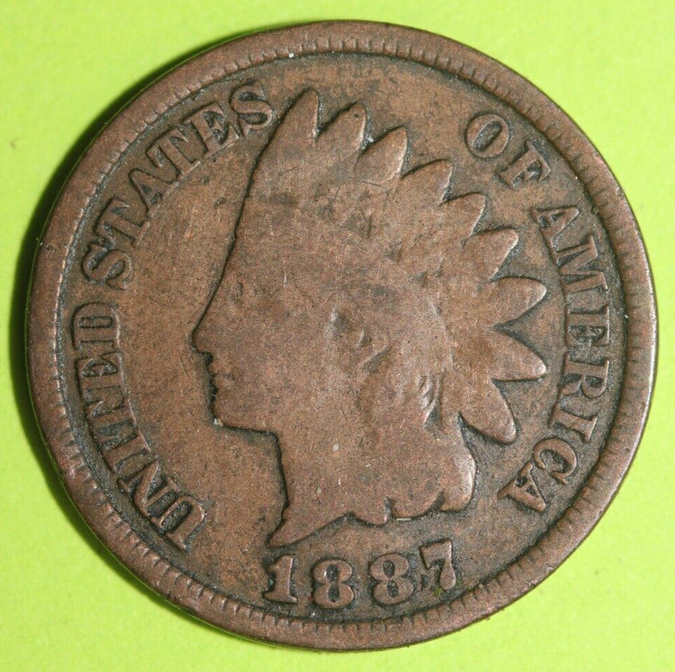 1887 Indian Head Cent Penny Exact Coin Shown Fast Combined Shipping OCE 63