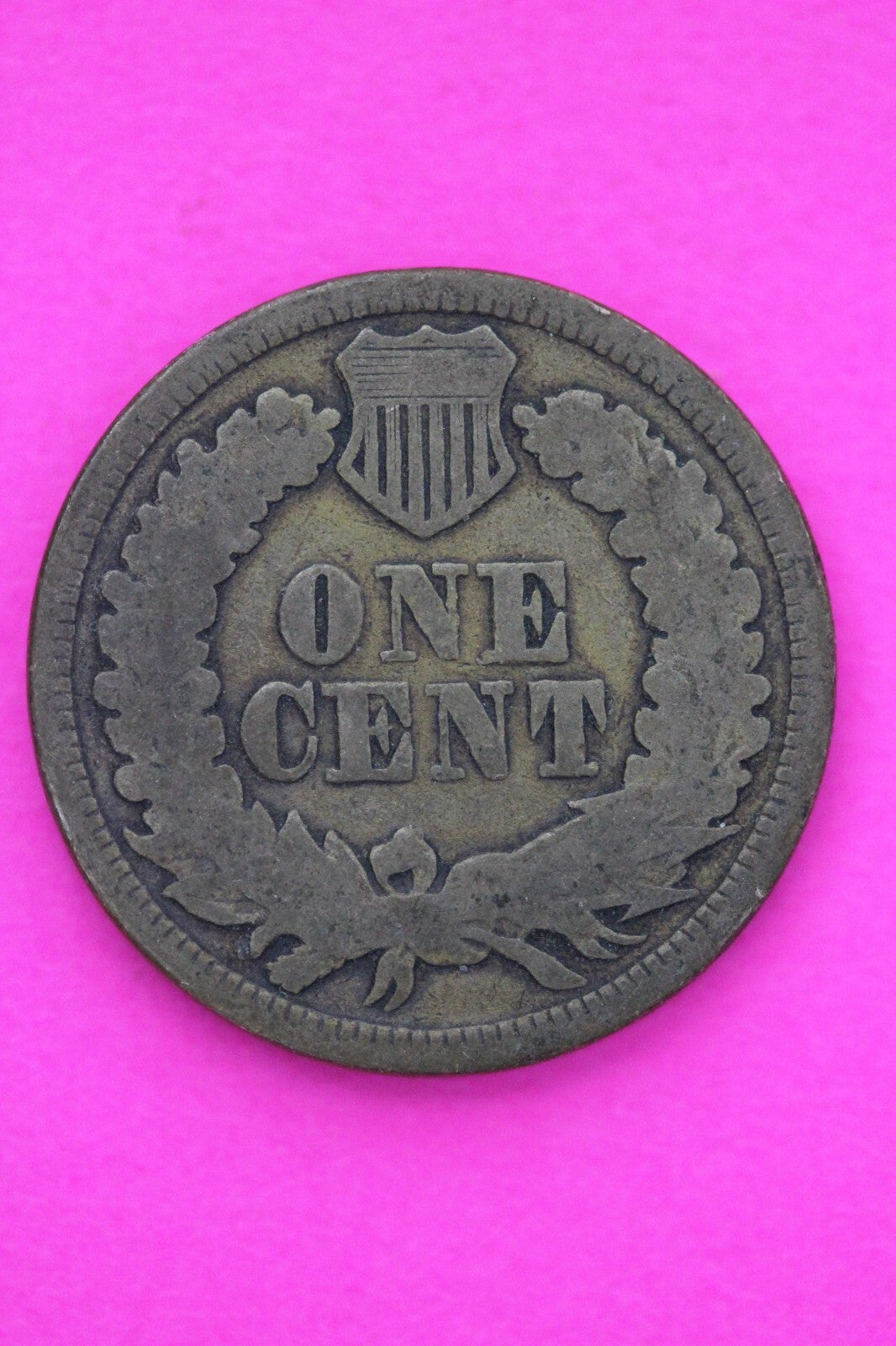 1863 Copper Nickel Indian Head Cent Penny Exact Early Type Coin Pictured 206