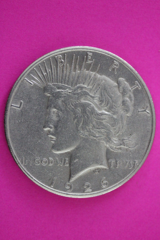 High Grade 1926 S Peace Liberty Silver Dollar Guaranteed Authentic Coin 1013
