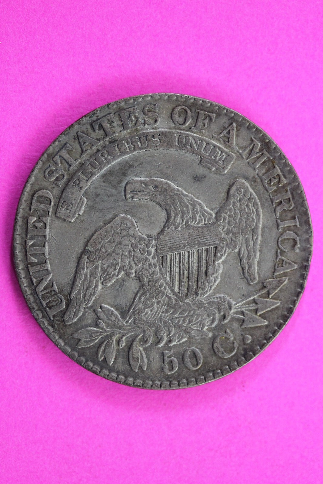 1828 Capped Bust Half Dollar Exact Coin In Pics Silver Rare Semi Key Date 12