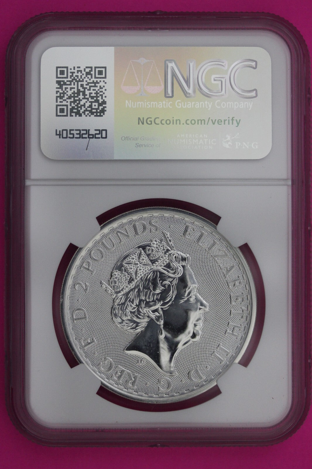 2017 MS 69 Great Britain £2 Britannia 20th Anniversary Privy NGC Graded Slab 899