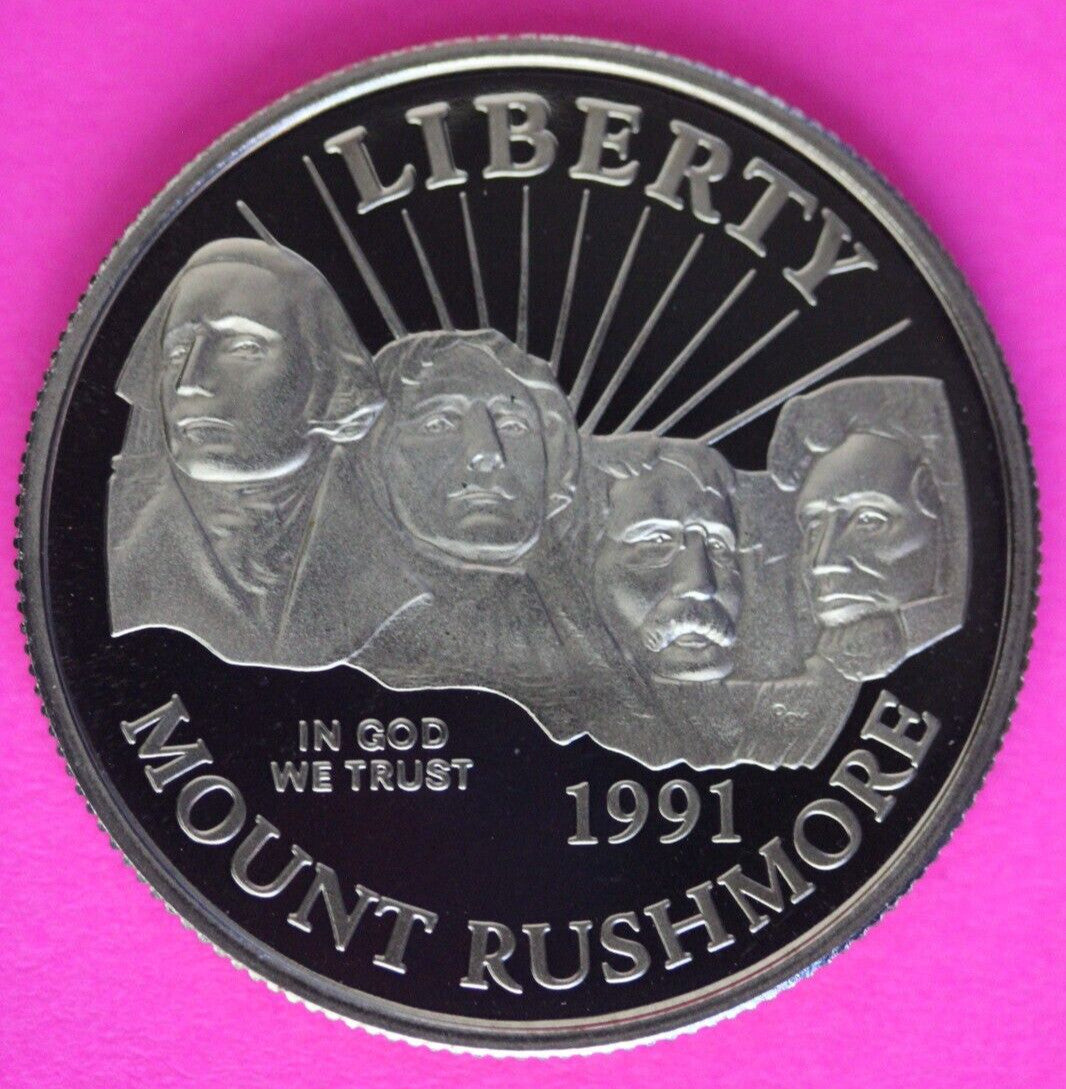 Gem Deep Cameo Clad Proof 1991 S Mount Rushmore Commemorative Half Dollar 11