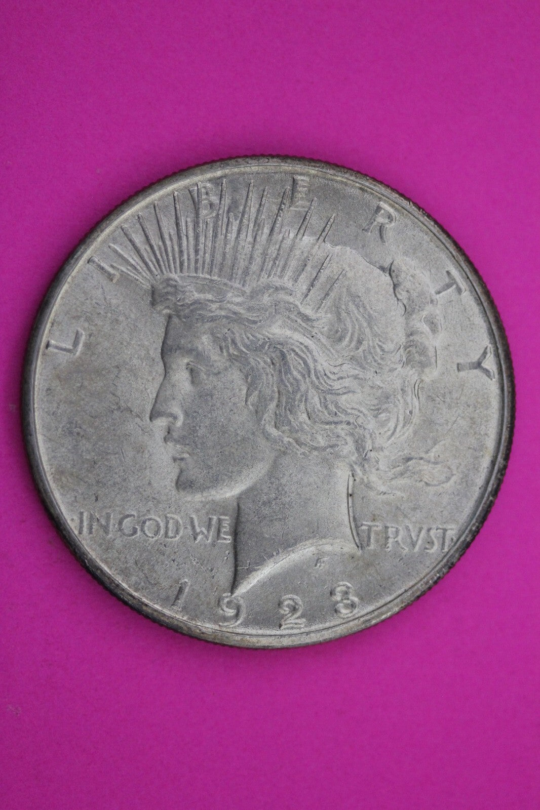 Toned 1923 S Peace Silver Dollar LIberty Coin Guaranteed Authentic 0327N