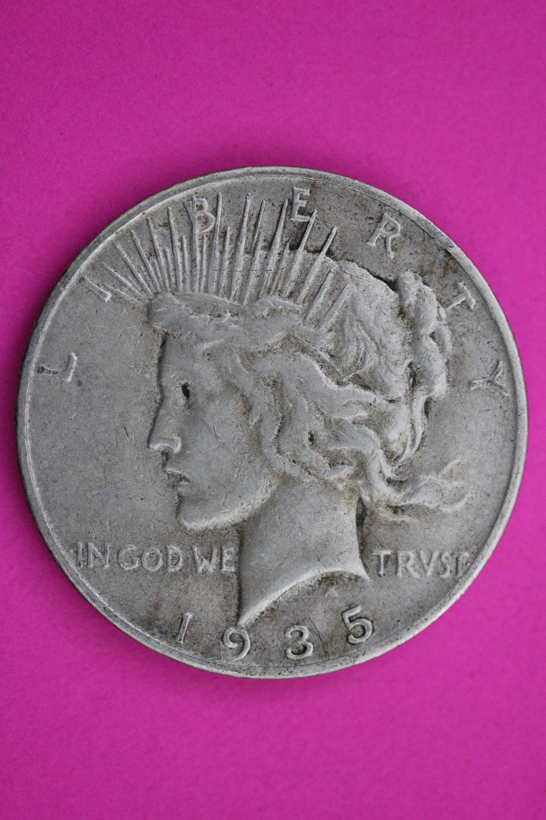 1935 S Peace Silver Dollar LIberty Coin Guaranteed Authentic U.S.A. Seller 1950
