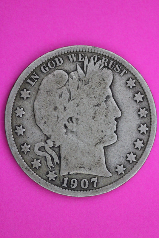 1906 S Barber Liberty Silver Half Dollar Guaranteed Authentic Genuine Coin 2343