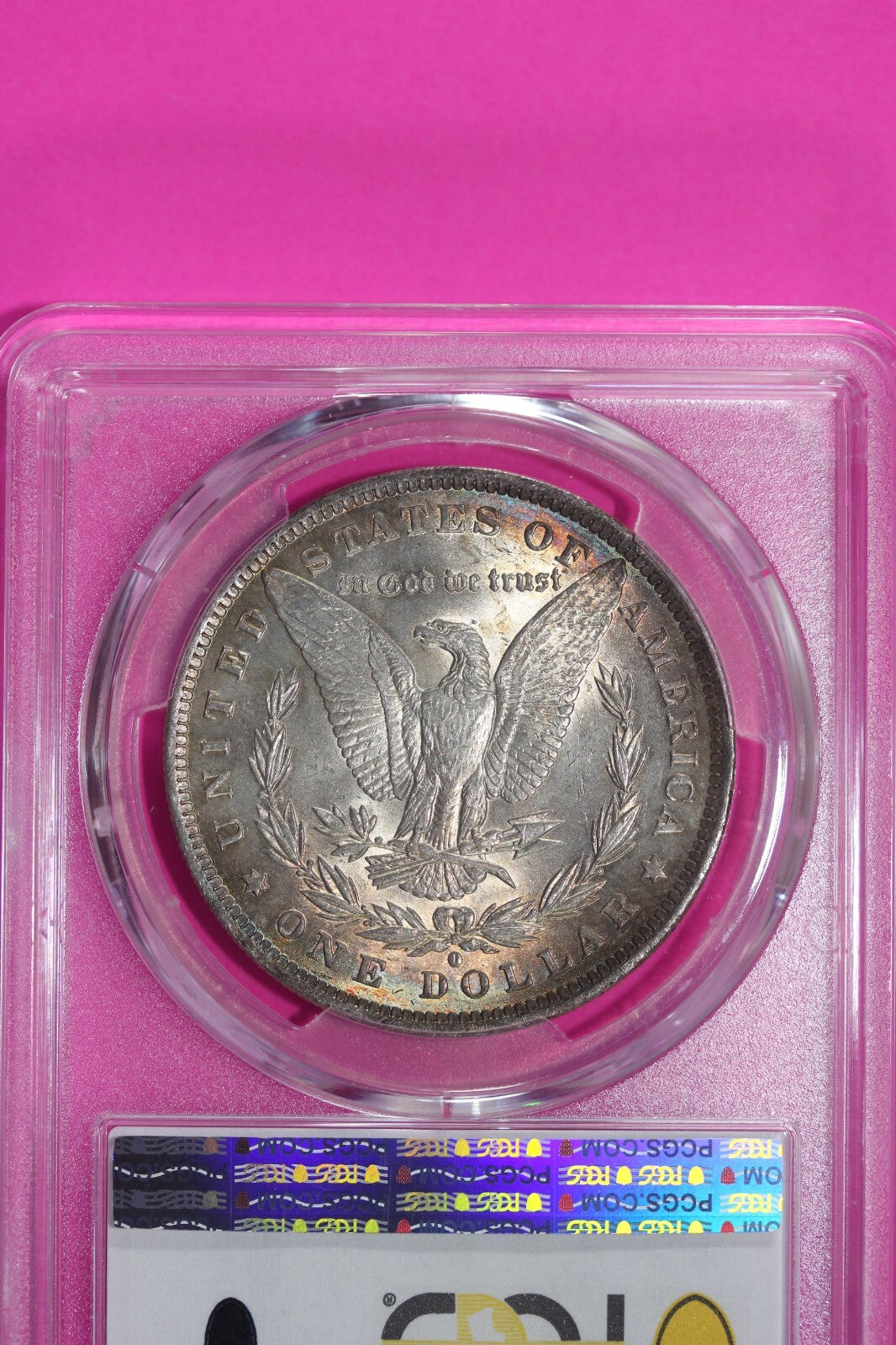 Nicely Toned 1884 O MS 63 Liberty Morgan Silver Dollar PCGS Certified Slab 751