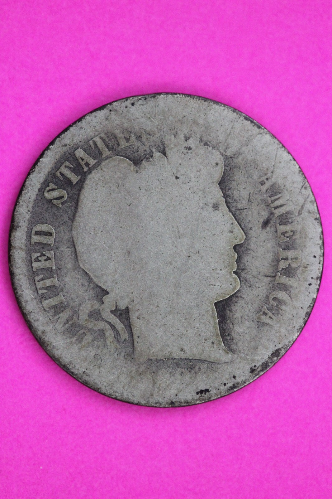 1892 S Barber Liberty Dime Silver Coin Semi Key Date Guaranteed Authentic 1352