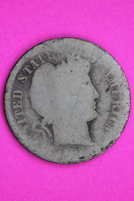 1892 S Barber Liberty Dime Silver Coin Semi Key Date Guaranteed Authentic 1352