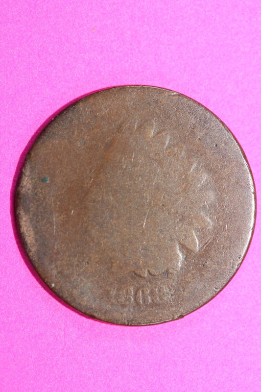 1868 Indian Head Cent Penny Scarce Early Type Coin Exact Coin Pictured 171