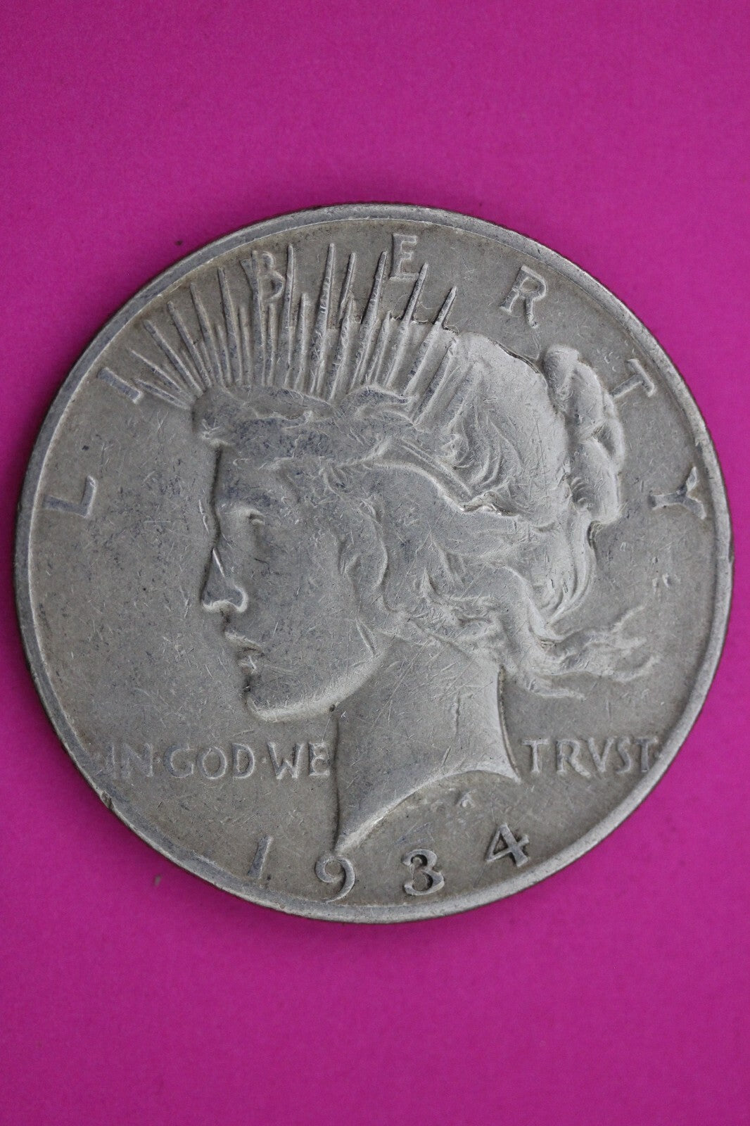 1934 S Liberty Peace Silver Dollar Rare Key Date Coin Guaranteed Authentic 0556N