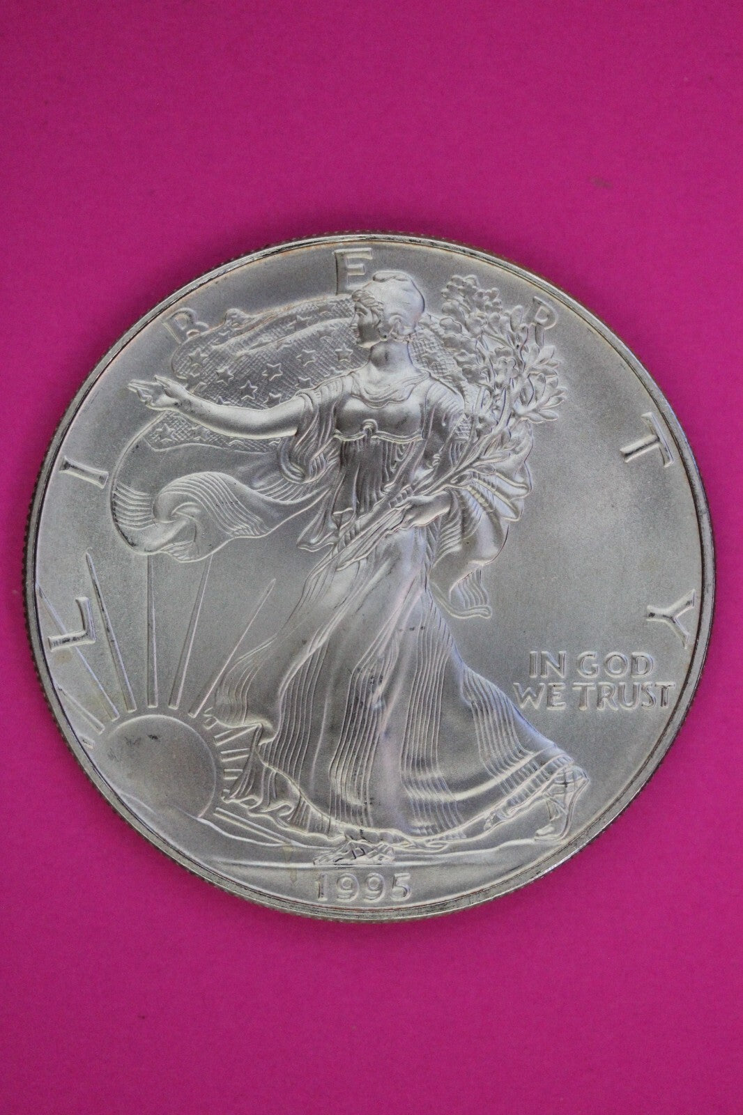 Key Date 1995 BU American Silver Eagle Key Date 1 Ounce 999 Exact Coin Shown 75