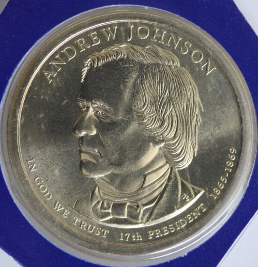Gem BU 2011 P Andrew Johnson Presidential Dollar Mint Cello Exact Coin TOM 81