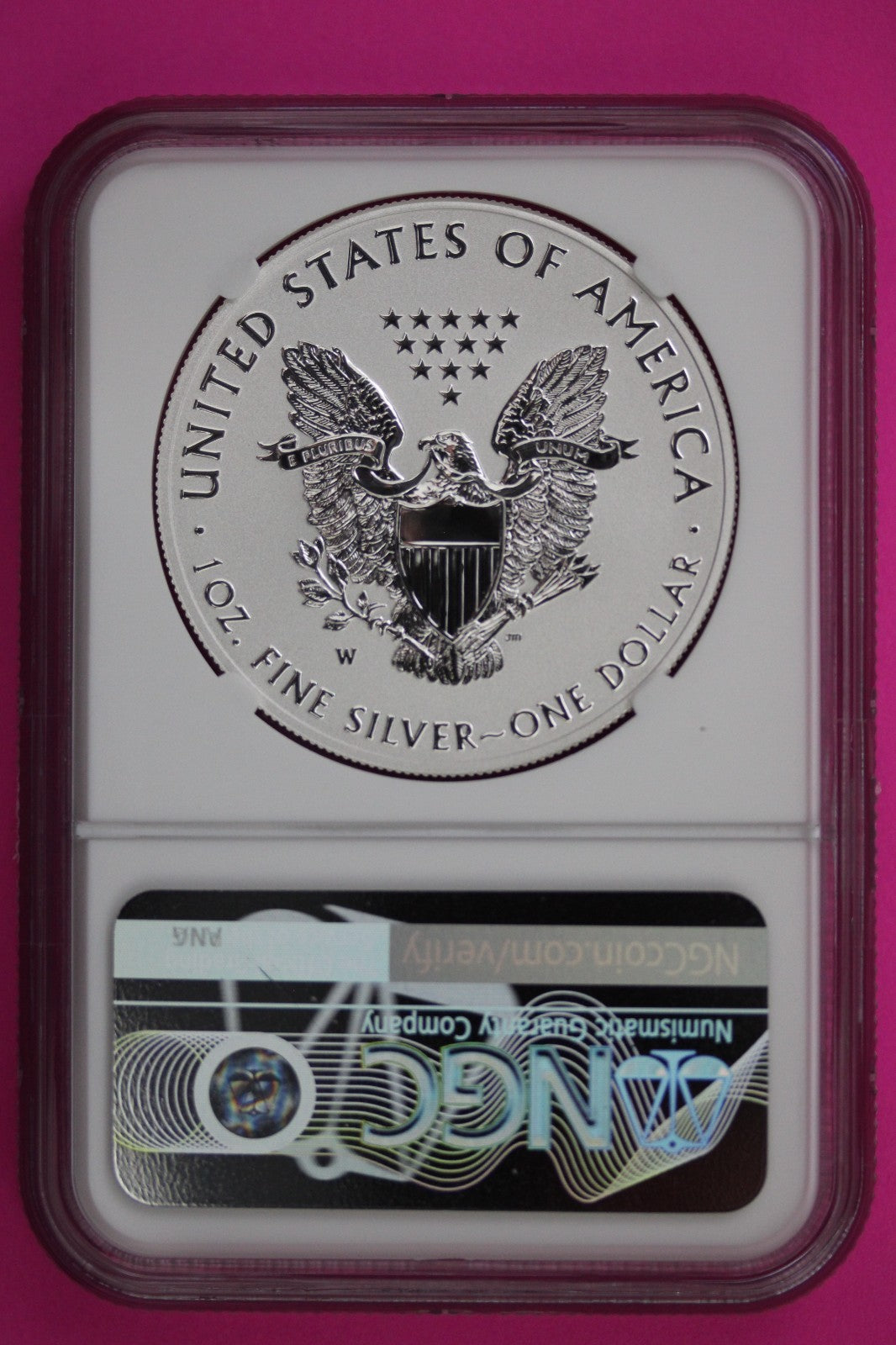 2021 W T1 Reverse Proof Silver Eagle PF 69 One Coin From Design Set NGC Slab 84