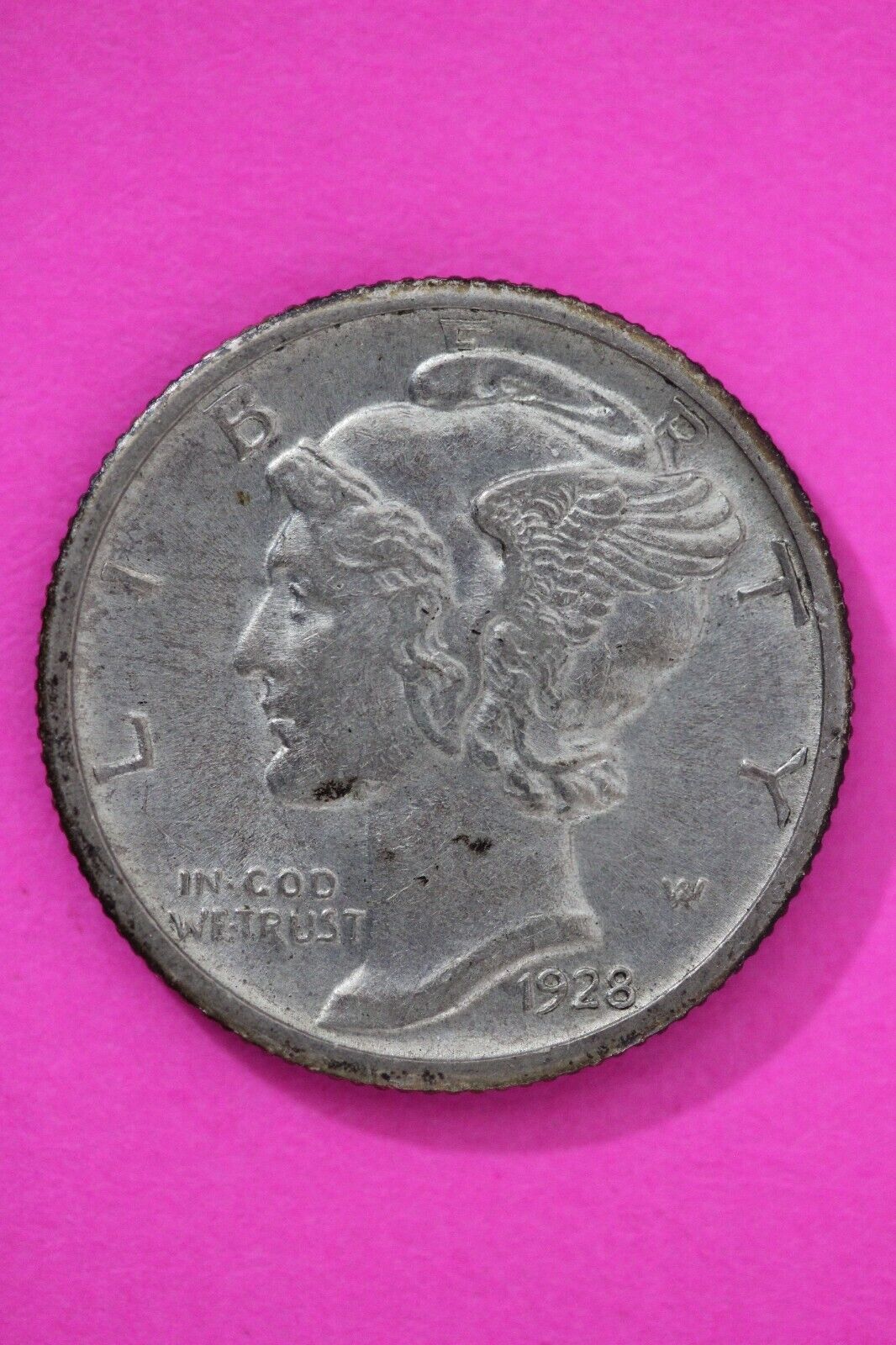 1928 P Mercury Winged Liberty Dime Semi Key Date Exact Same Coin In Pics 88