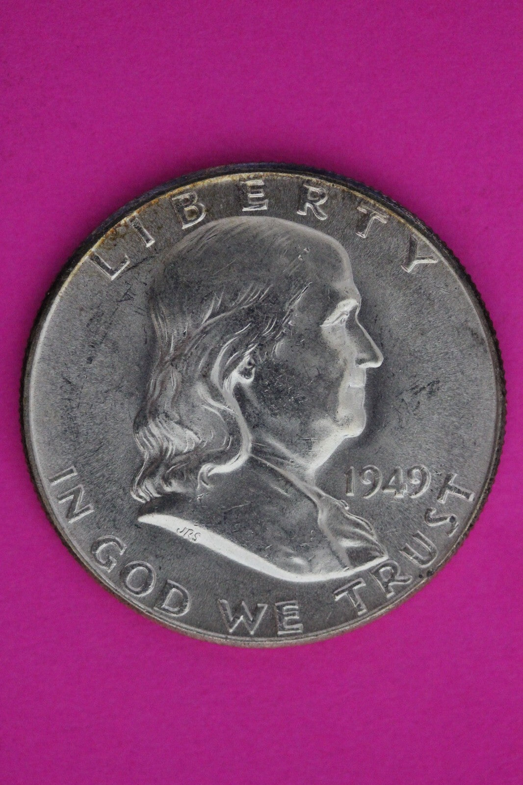 1949 P Ben Franklin Silver Half Dollar FBL Exact Coin Shown Authentic N477