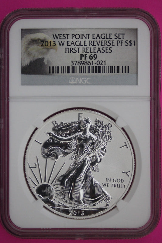 2013 W PF 69 Reverse Proof Silver Eagle Coin NGC First Releases Certified 781