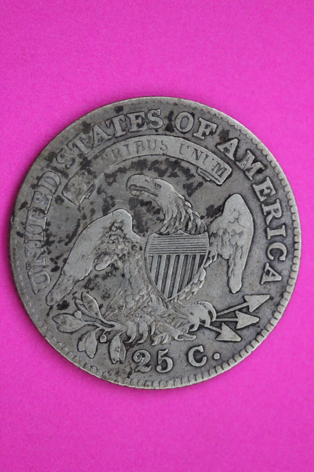 1828 Bust Cap Quarter Lady Liberty Rare Silver Key Date Coin Authentic 0571N