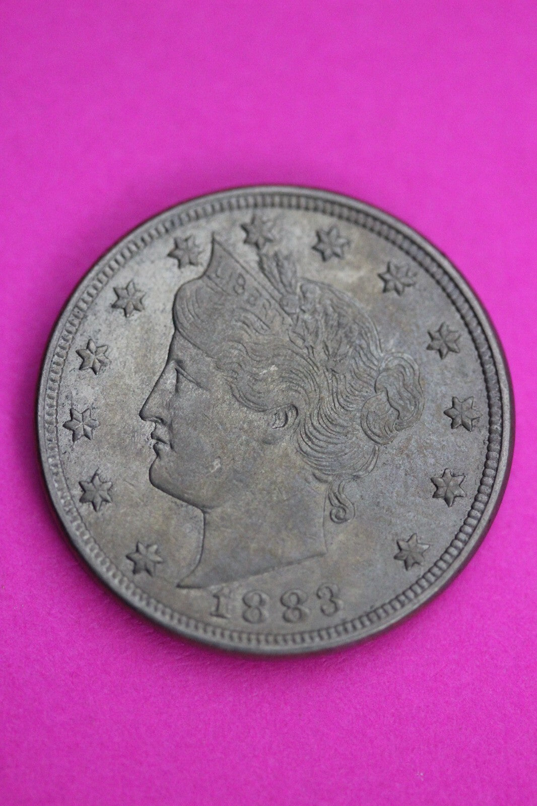 High Grade 1883 No Cents V Liberty Nickel Exact Coin Pictured Scarce Key Date 01