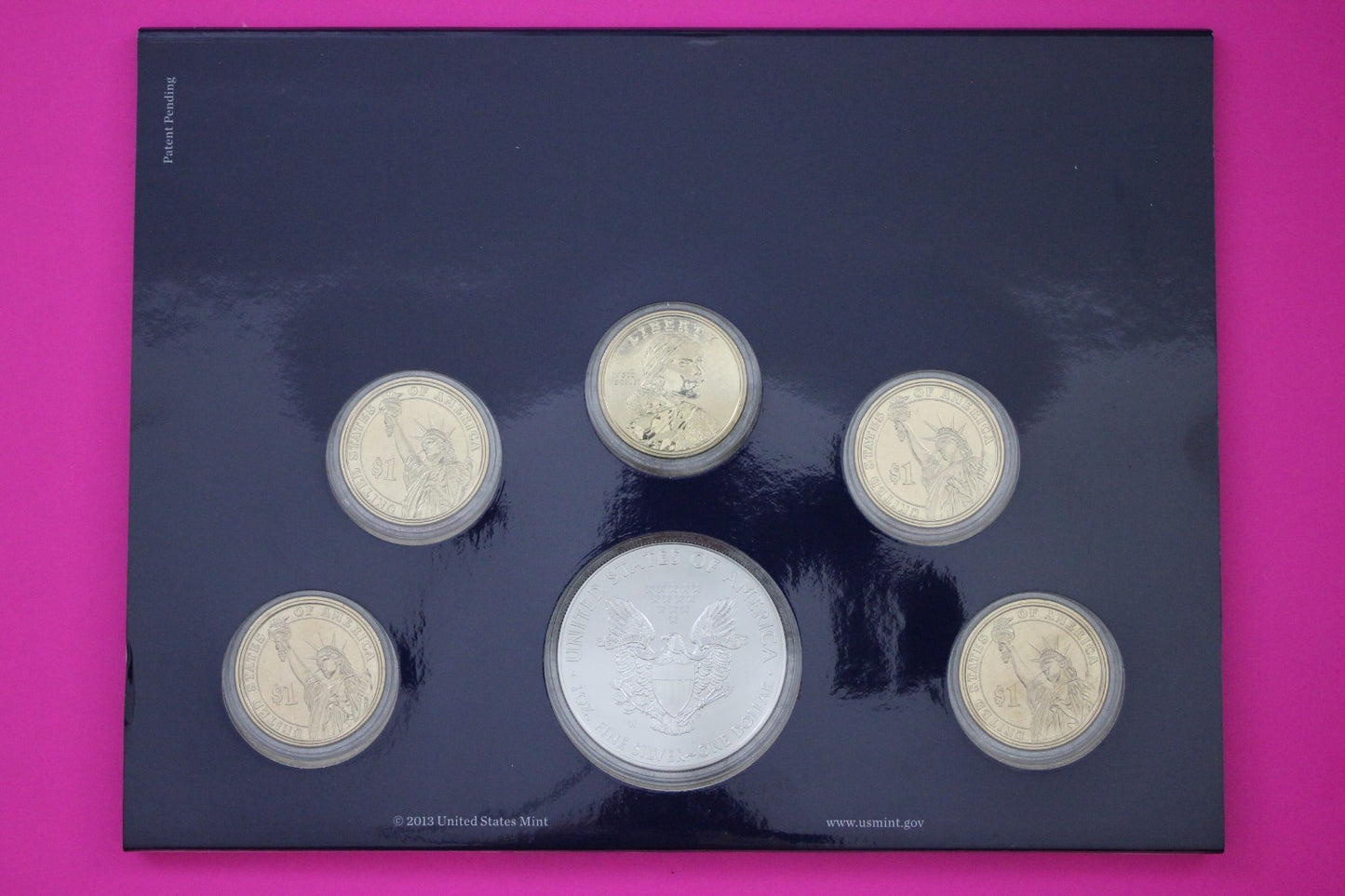 Gem 2013 Brilliant Uncirculated 6 Dollars U.S. Mint Set Silver Eagle COA 9065