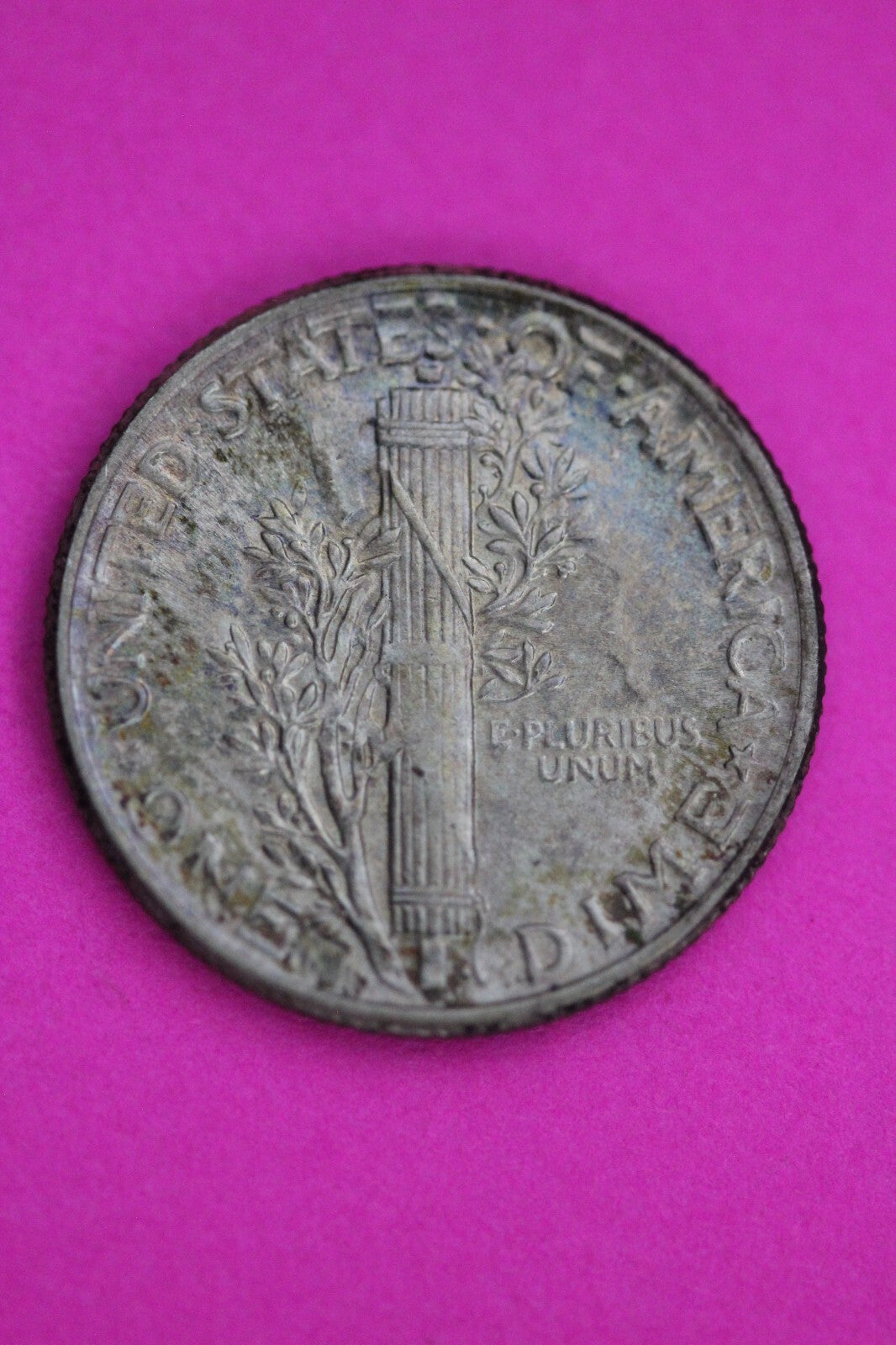 Toned 1944 P Mercury Liberty Dime Silver Coin Guaranteed Authentic Genuine 1095