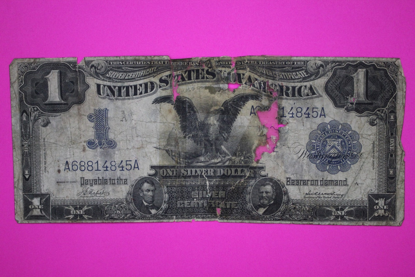 1899 $1 One Dollar Black Eagle Silver Certificate FR 230 Guaranteed Authentic 07