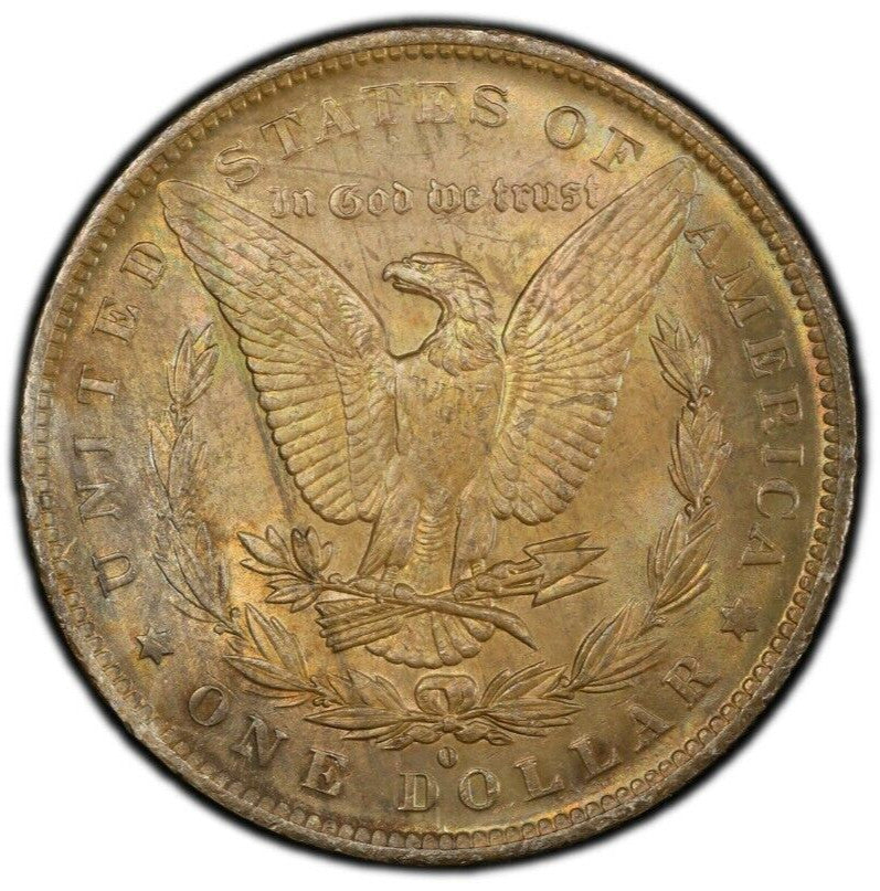 Toned 1883 O MS 62 Morgan Liberty Silver Dollar PCGS Certified Graded Slab  977
