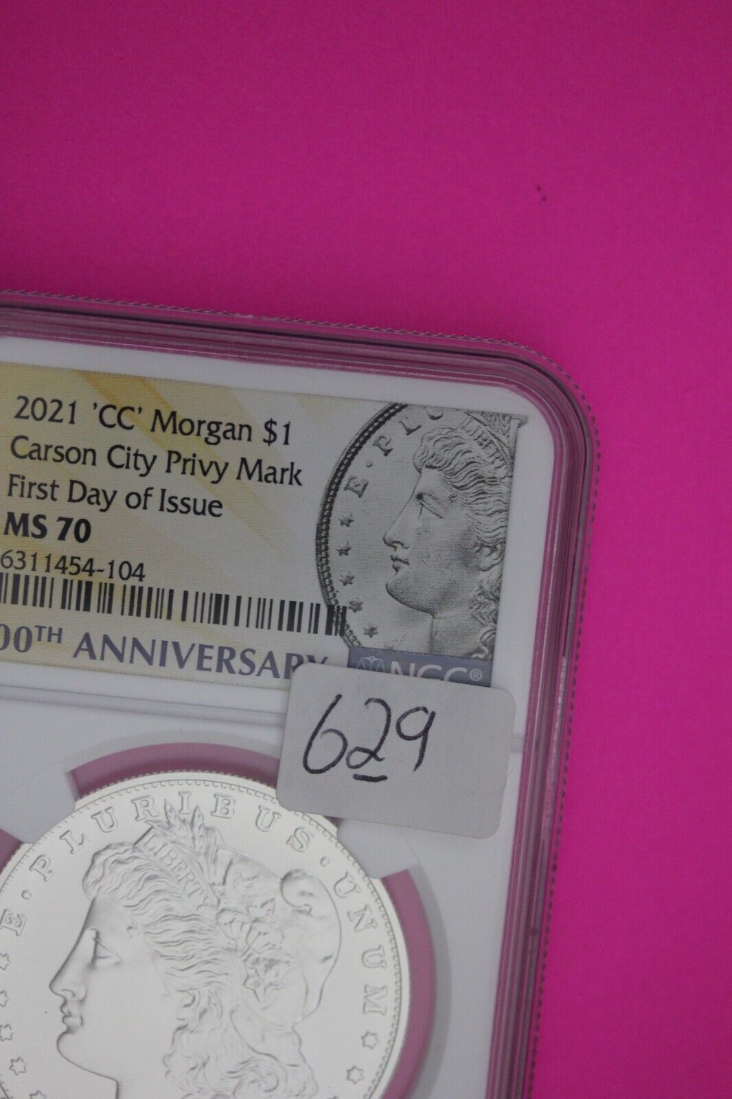 Rare 2021 CC MS 70 Carson City Privy Mark Morgan Silver Dollar NGC 1rst Day 629