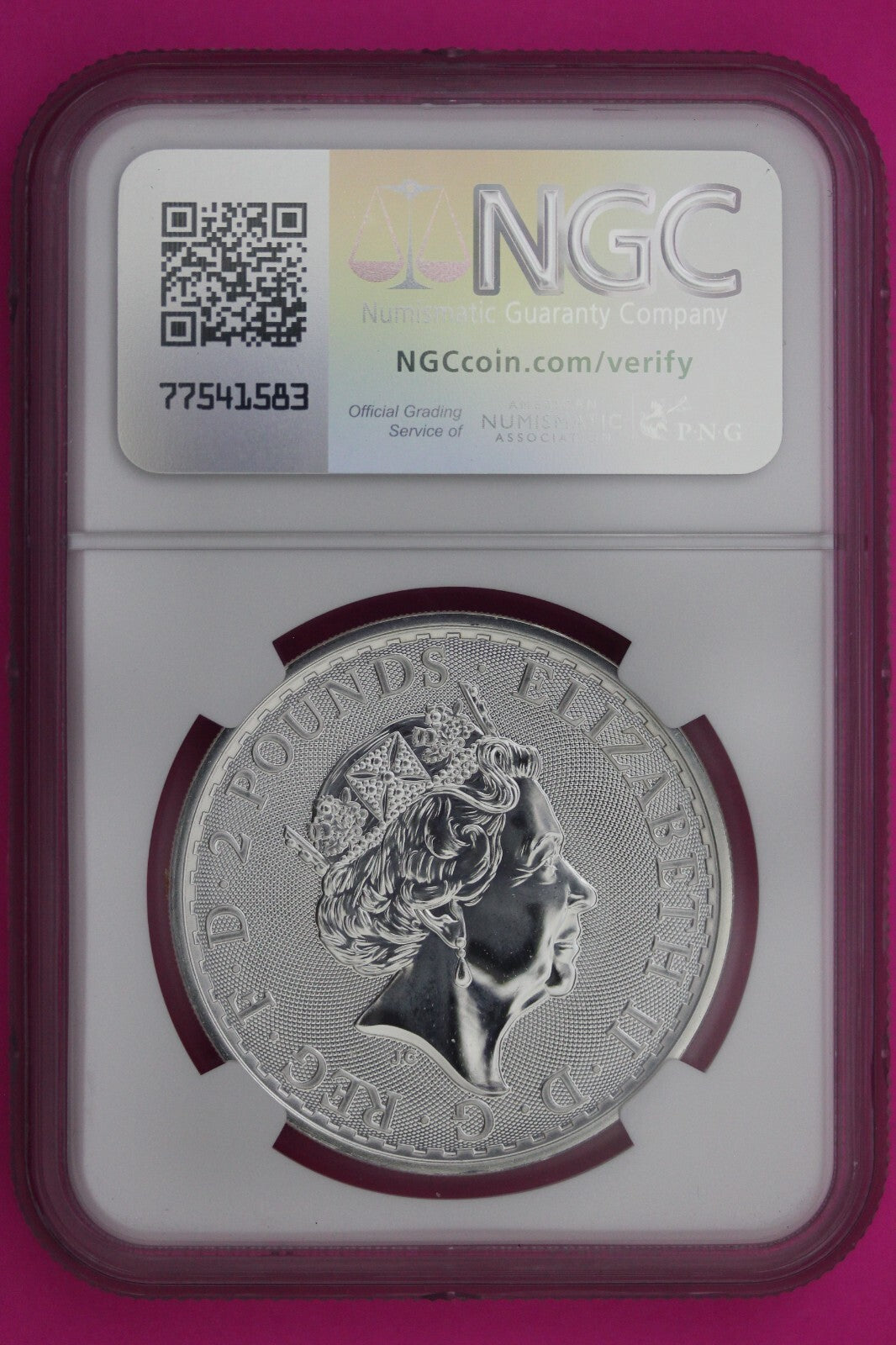 2017 MS 69 Great Britain £2 Britannia 20th Anniversary Privy NGC Graded Slab 880
