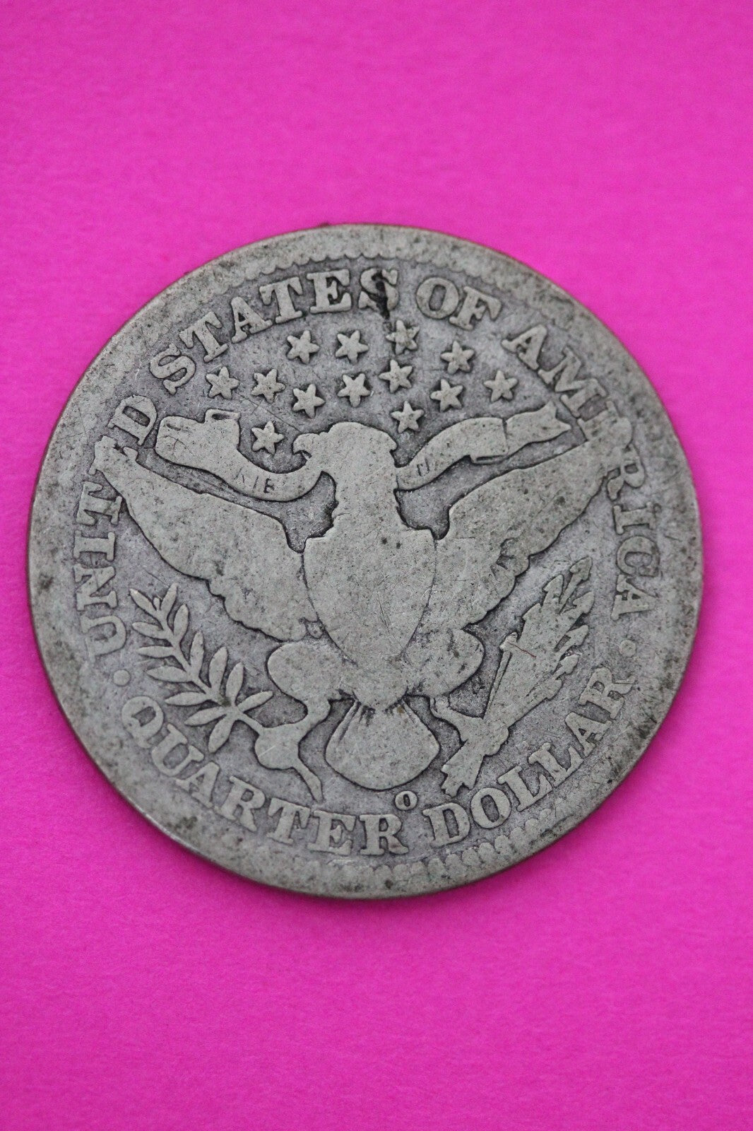 1909 O Barber Liberty Silver Quarter Scarce Semi Key Date New Orleans Mint 03