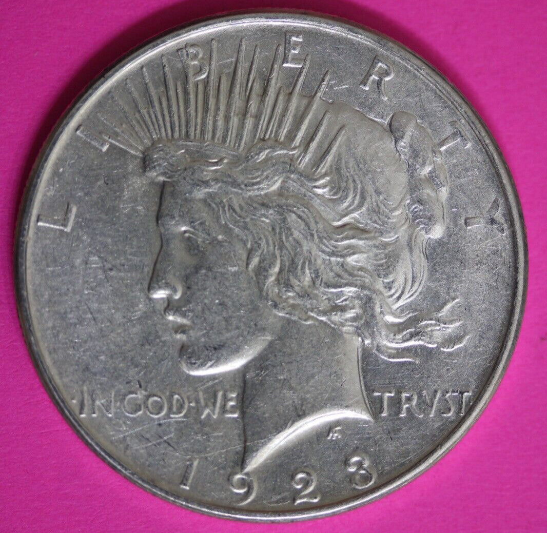High Grade 1923 D Liberty Peace Silver Dollar Exact Coin In Pics Lots Luster 78