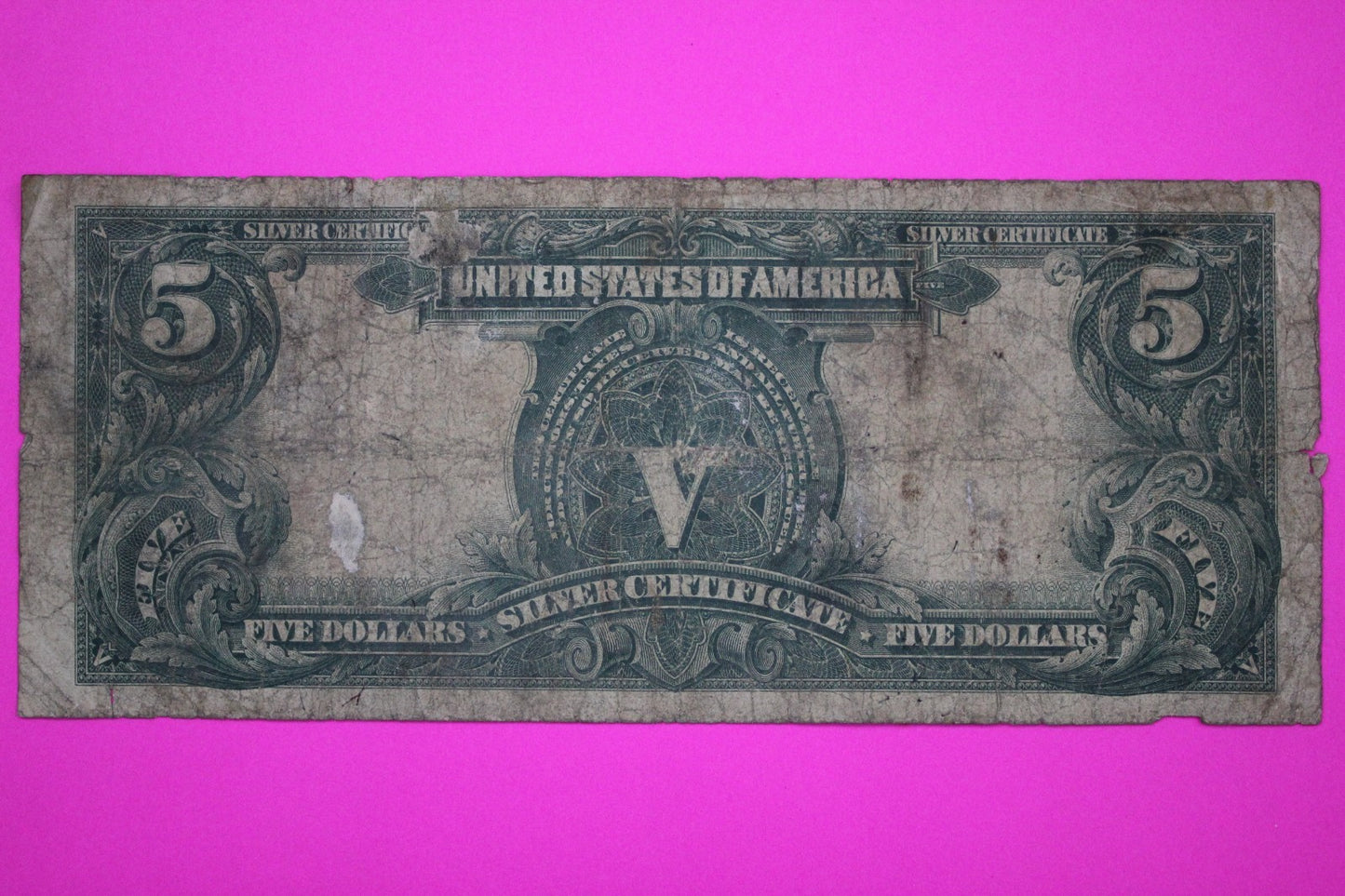 1899 $5 Five Dollars Indian Chief Silver Certificate FR 273 Authentic Bill 51