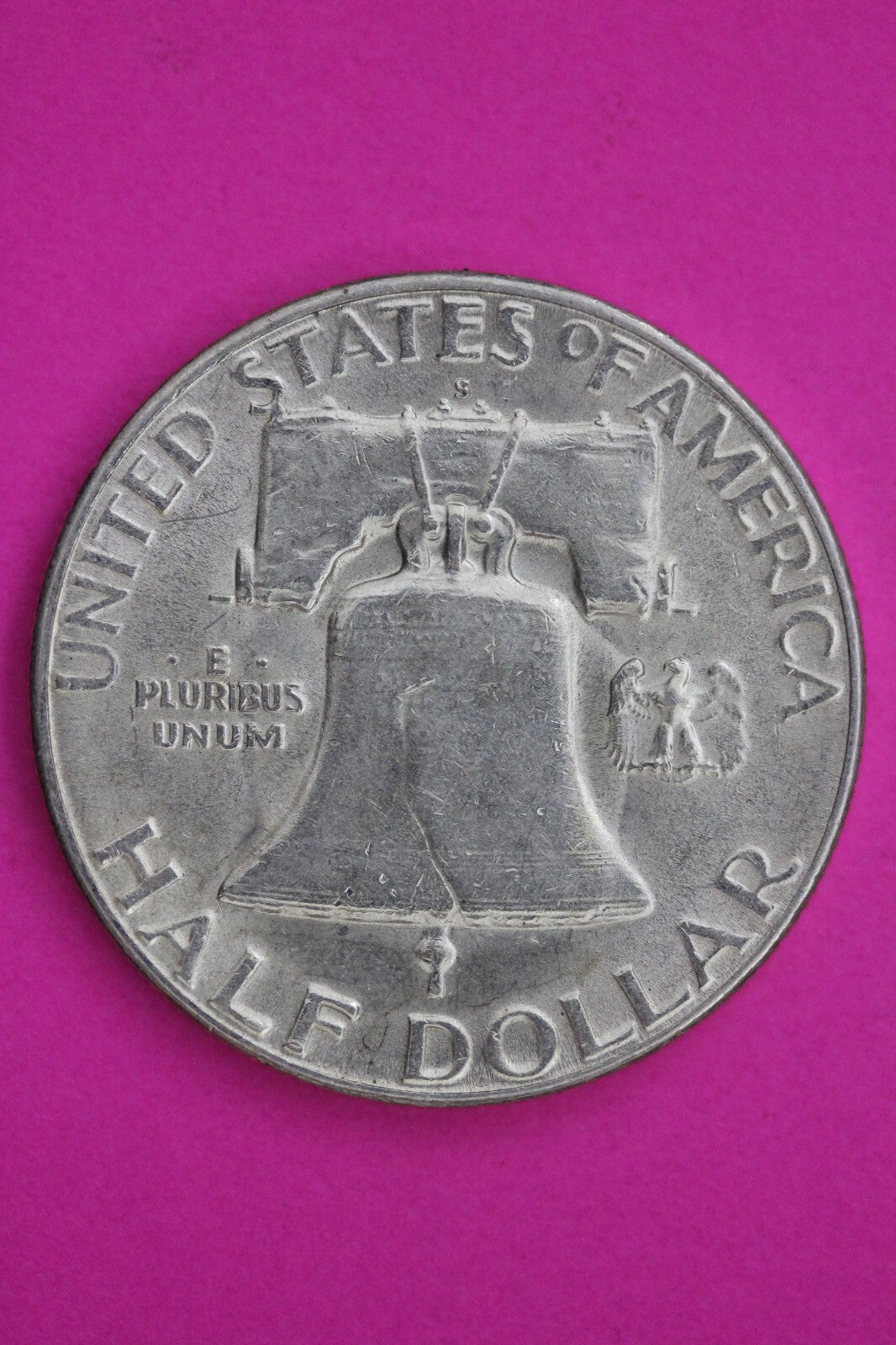 High Grade 1952 S Ben Franklin Silver Half Dollar Guaranteed Authentic Coin 1327