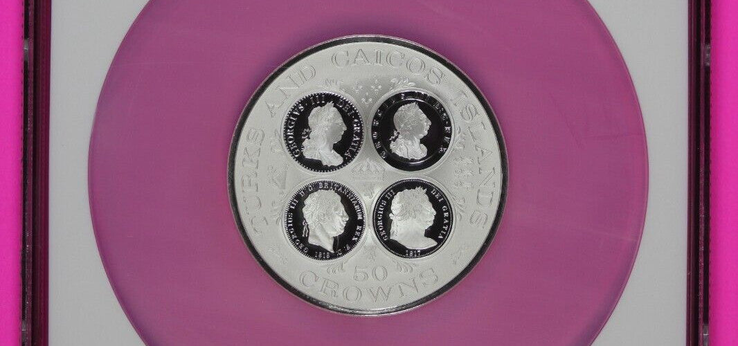 Pop 4 Only 4 Finer 1977 PF 69 Turks 50 Cr 4 Ages Of George III Silver NGC 7022