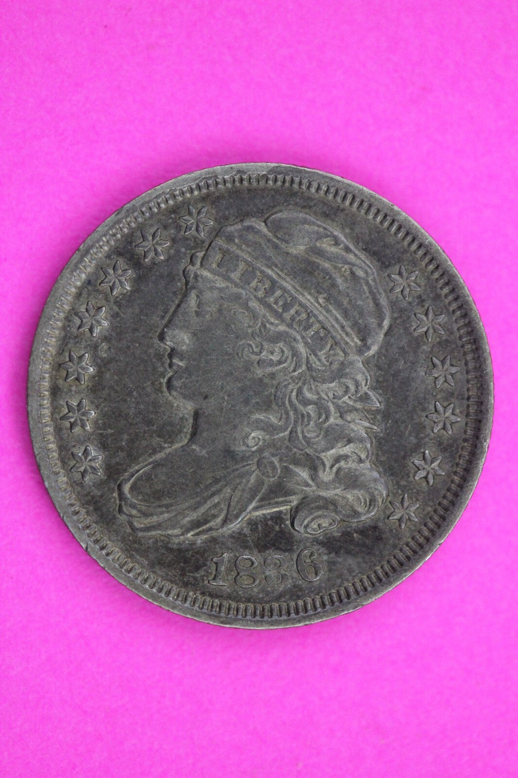 High Grade 1836 Bust Cap Dime Lady Liberty Rare Silver Key Date Coin 01