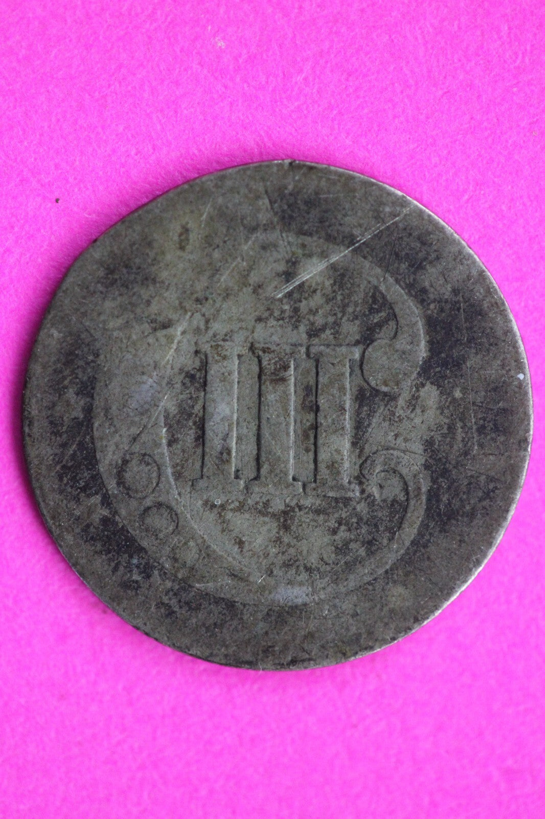 Dateless Trime 3 Three Cent Silver Dime Low Grade Filler Exact Coin Shown 23