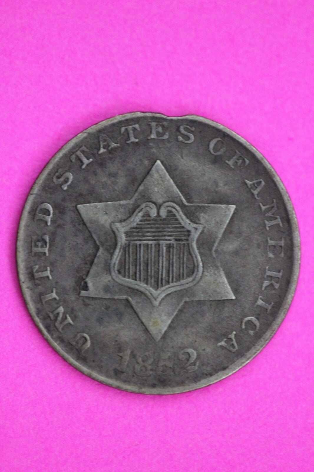 1852 Trime 3 Three Cent Silver Dime Exact Coin Shown In Pics Semi Key Date 144