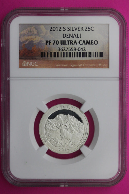 2012 S PF 70 Silver Quarter Denali National Park NGC Graded Certified Slab 453