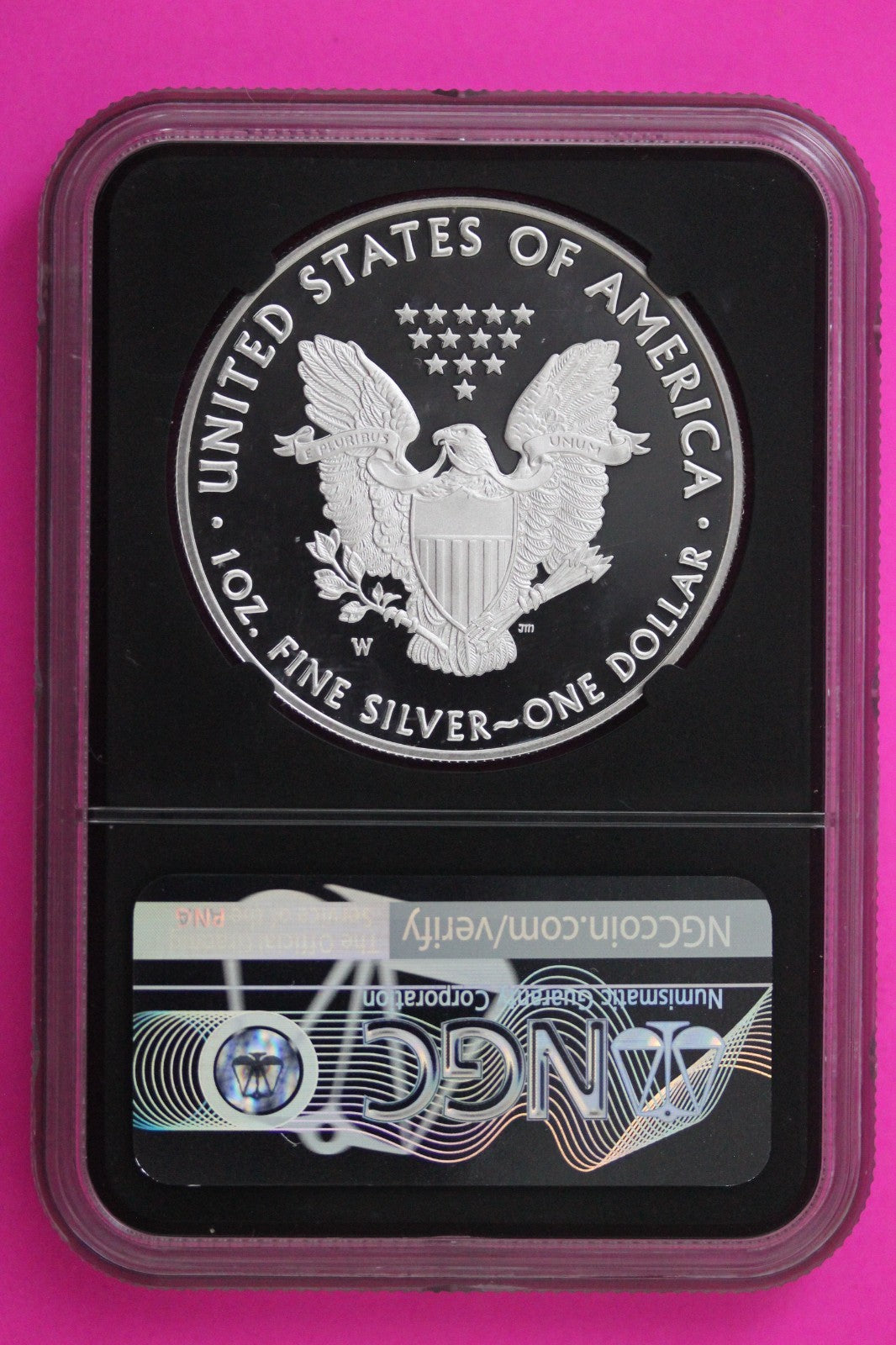 2019 W PF 70 Proof DCAM Silver American Eagle NGC Certified Authentic Graded 281