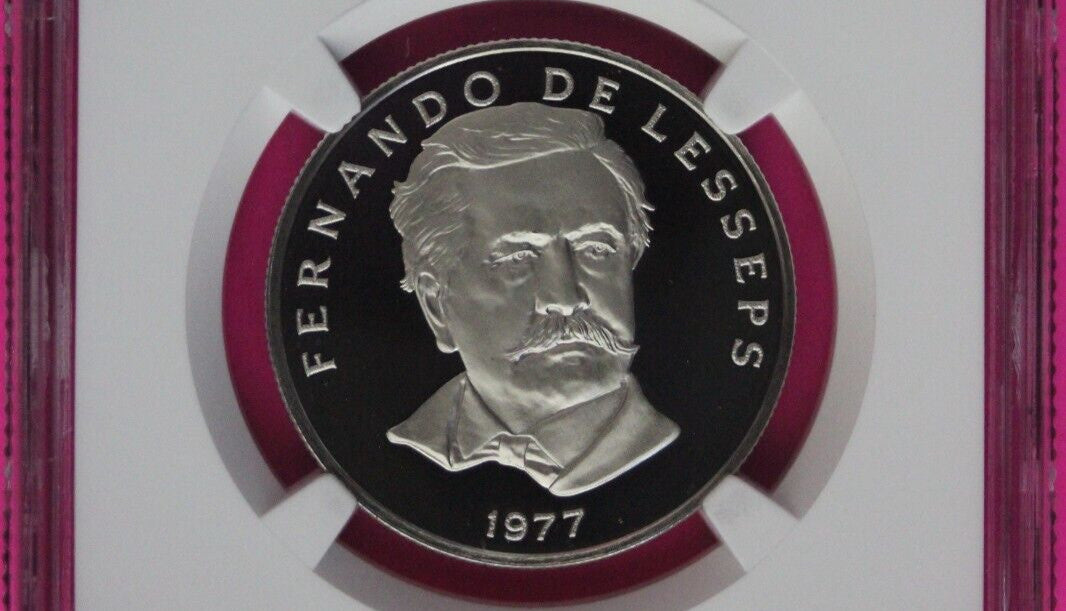 1977 Panama PF 69 Ultra Cameo Proof 50 Centesimos NGC Graded Authentic Slab 1039