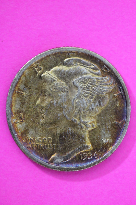 1936 D Mercury Winged Liberty Dime Semi Key Date Exact Same Coin In Pics 71