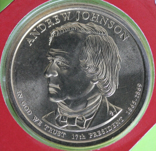 Gem BU 2011 D Andrew Johnson Presidential Dollar In Mint Cello Exact Coin TOM 06