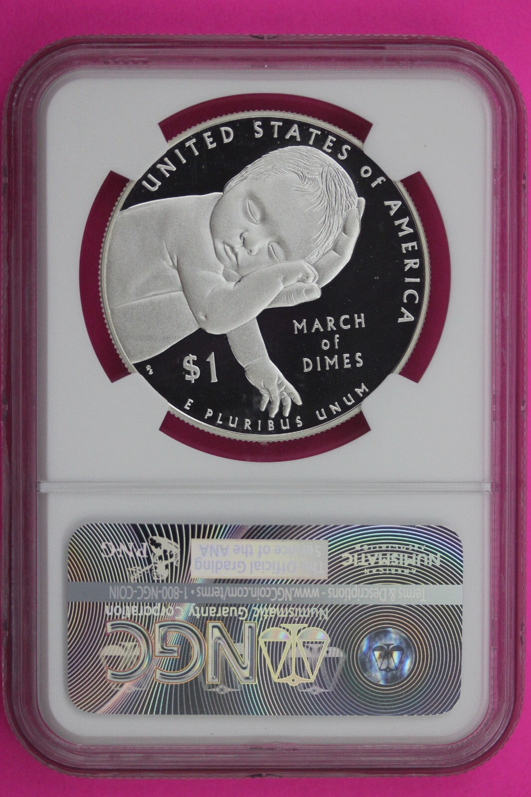 2015 W PF 70 Proof March Of Dimes Set Early Commemorative Silver Dollar NGC 323