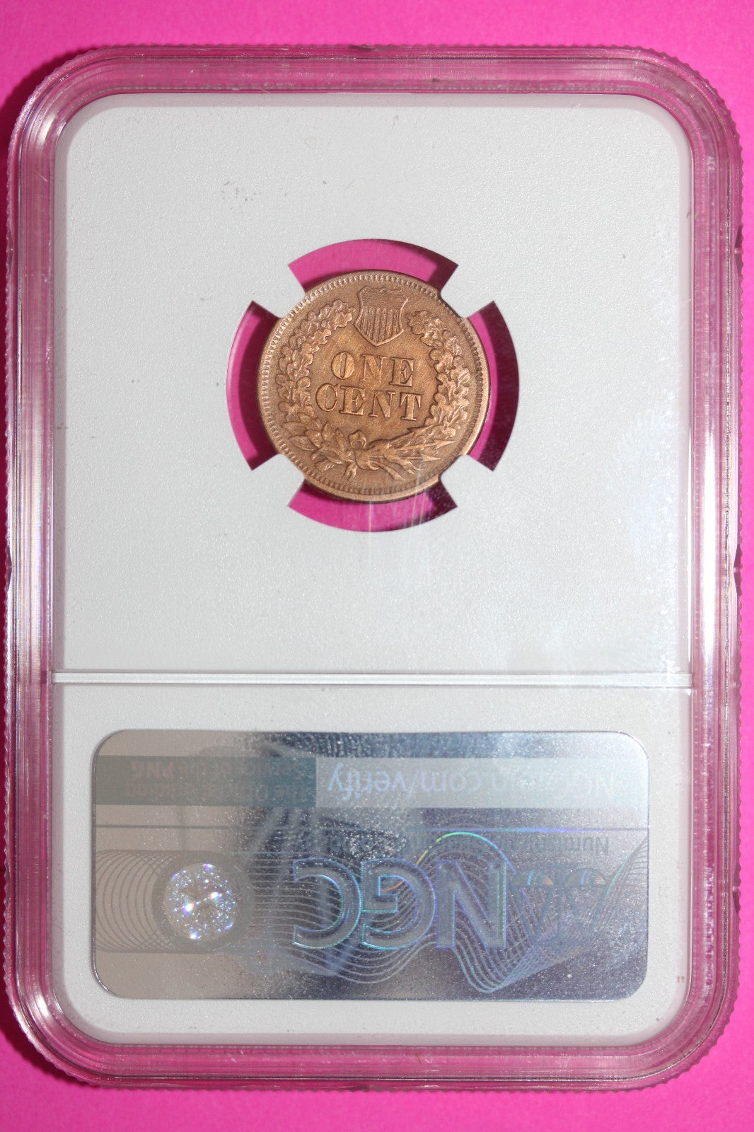 1870 Indian Head Cent Penny VF Details Cleaned NGC Certified Authentic Slab 914