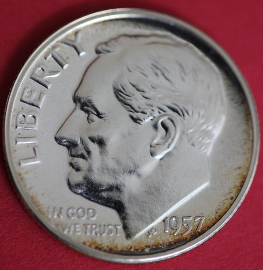 1957 Silver Proof Roosevelt Dime Exact Coin Shown  OCE 115