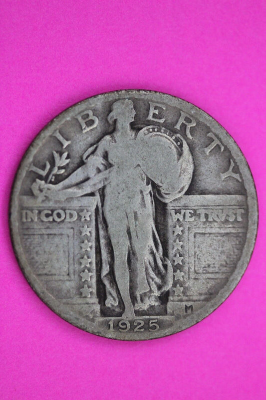 Full Date 1925 P Standing Liberty Silver Quarter You Get The Coin In Pics TOM 38