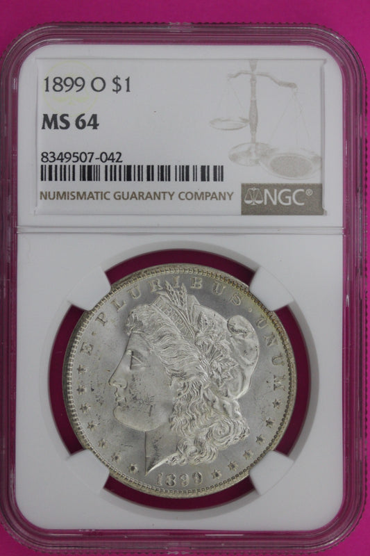 1899 O MS 64 Liberty Morgan Silver Dollar NGC Certified Graded Authentic 1031